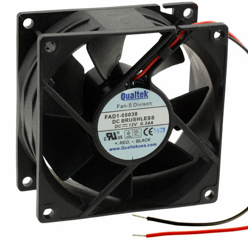 FAD1-08038DBMW12 by Qualtek - FAN AXIAL 80.5X38MM 24VDC WIRE
