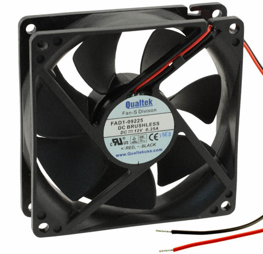 FAD1-09225CHHW12 by Qualtek - FAN AXIAL 92.5X25MM 12VDC WIRE