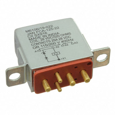 FCA-125-22 by TE Connectivity Aerospace, Defense and Marine - RELAY GEN PURPOSE SPDT 25A 28V