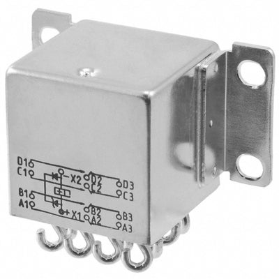 FCA-410-1624M by TE Connectivity Aerospace, Defense and Marine - RELAY GEN PURPOSE 4PDT 10A 28V