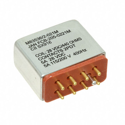 FCB-205-0221M by TE Connectivity Aerospace, Defense and Marine - RELAY GEN PURPOSE DPDT 5A 28V