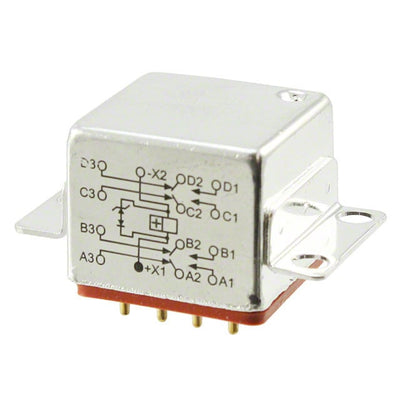 FCB-405-0622M by TE Connectivity Aerospace, Defense and Marine - RELAY GEN PURPOSE 4PDT 5A 28V