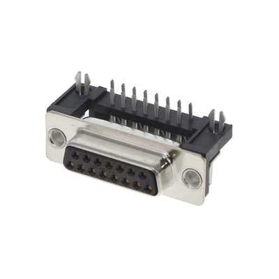 FCE17A15SB4E0 by Amphenol ICC (Commercial Products) - CONNECTOR D-SUB RCPT 15POS R/A SLDR