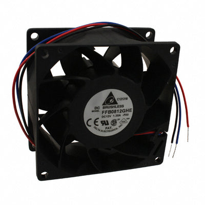 FFB0812GHE-F00 by Delta Electronics - FAN AXIAL 80X38MM 12VDC WIRE