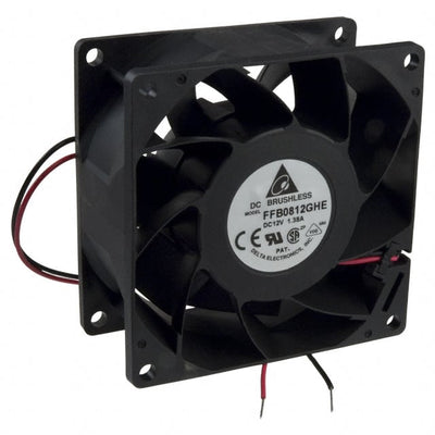 FFB0812GHE by Delta Electronics - FAN AXIAL 80X38MM 12VDC WIRE