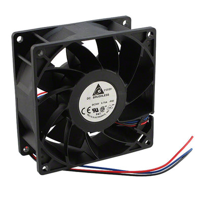 FFB0924EHE-F00 by Delta Electronics - FAN AXIAL 92X38MM 24VDC WIRE