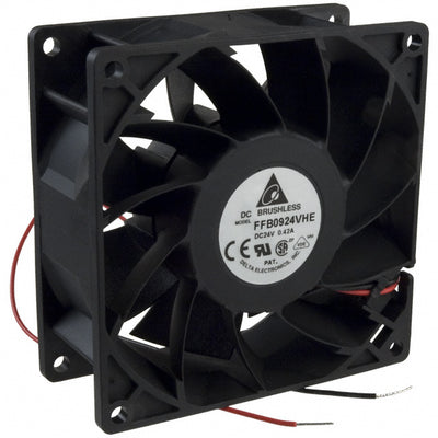 FFB0924VHE by Delta Electronics - FAN AXIAL 92X38MM 24VDC WIRE