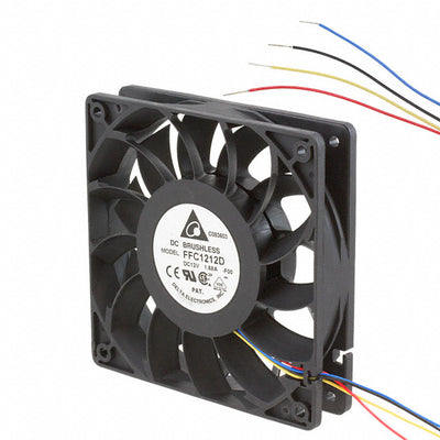 FFC1212D-F00 by Delta Electronics - FAN AXIAL 120X25MM 12VDC WIRE