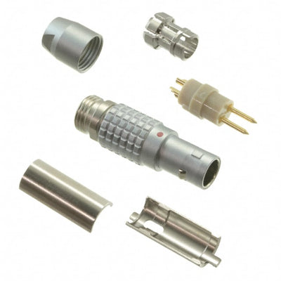 FGG.0B.302.CLAD56 by LEMO - CONNECTOR PLUG MALE 2P GOLD SLDR CUP