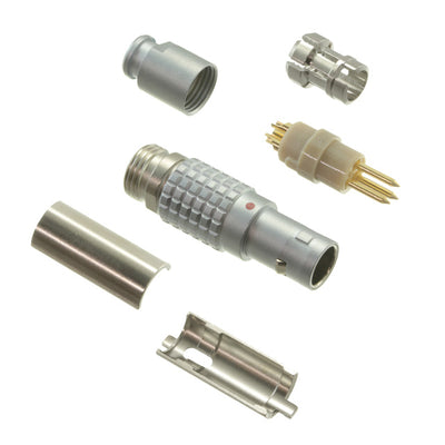 FGG.0B.303.CLAD25Z by LEMO - CONNECTOR PLUG MALE 3P GOLD SLDR CUP