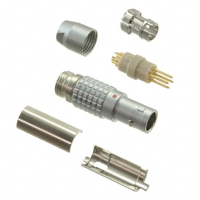 FGG.0B.304.CLAD21 by LEMO - CONNECTOR PLUG MALE 4P GOLD SLDR CUP
