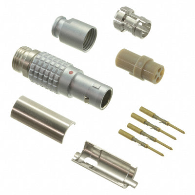 FGG.0B.304.CYCD42Z by LEMO - CONNECTOR PLUG MALE 4POS GOLD CRIMP