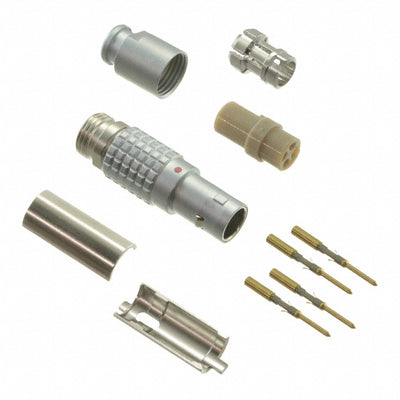 FGG.0B.304.CYCD52Z by LEMO - CONNECTOR PLUG MALE 4POS GOLD CRIMP