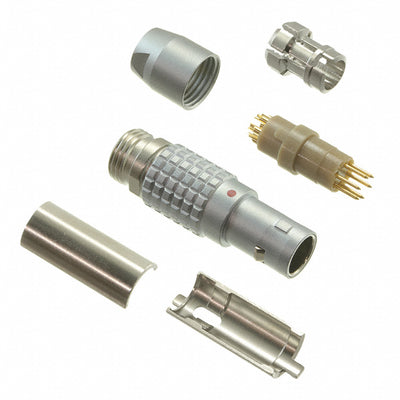 FGG.0B.306.CLAD35 by LEMO - CONNECTOR PLUG MALE 6P GOLD SLDR CUP
