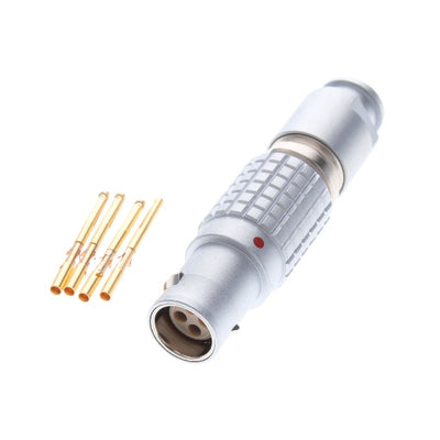 FGK.1B.304.CYMD62Z by LEMO - CONNECTOR PLUG FMALE 4POS GOLD CRIMP