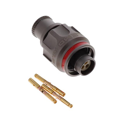 FGS.0M.303.XLMT by LEMO - CONNECTOR PLUG FMALE 3POS GOLD CRIMP
