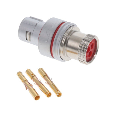 FGS.1F.303.CLM by LEMO - CONNECTOR PLUG FMALE 3POS GOLD CRIMP