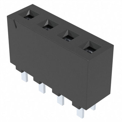 FHP-04-01-T-S by Samtec Inc. - CONNECTOR RECPT 4POS 0.156 TIN PCB