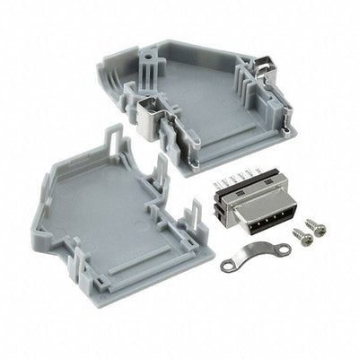 FI40B-2015S-CVS(50) by Hirose Electric Co Ltd - CONNECTOR BACKSHELL 15POS 90DEG GRAY