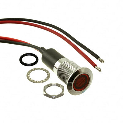 FL1M-12FW-1-R110V by Mallory Sonalert Products Inc. - LED RED 12MM NUT 110VAC/DC STK
