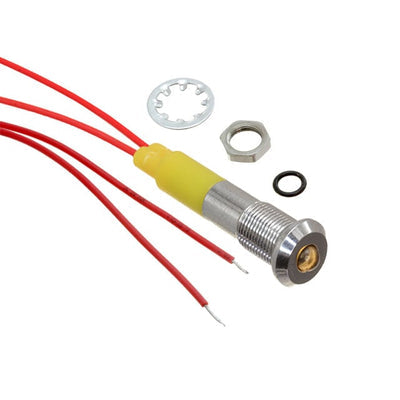 FL1M-6SW-1-Y12V by Mallory Sonalert Products Inc. - LED YEL 6MM NUT 12VAC/DC STK