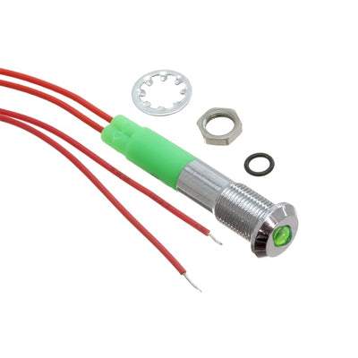FL1M-6SW-1-G12V by Mallory Sonalert Products Inc. - LED GRN 6MM NUT 12VAC/DC STK