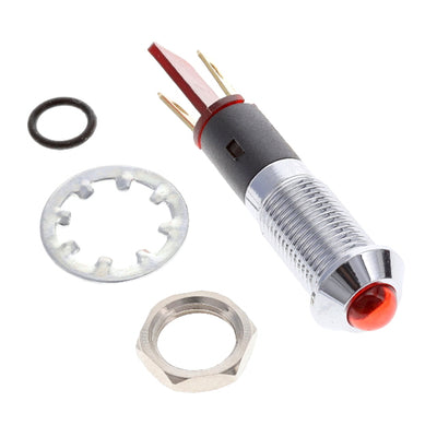 FL1M-8CJ-2-R2V by Mallory Sonalert Products Inc. - LED RED 8MM NUT 2VAC/DC STK