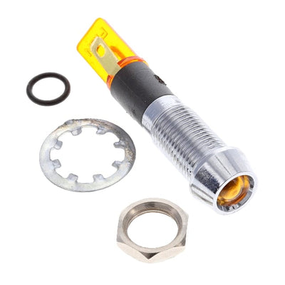 FL1M-8CJ-2-Y12V by Mallory Sonalert Products Inc. - LED YEL 8MM NUT 12VAC/DC STK