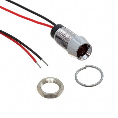 FL1M-8CW-4-R12V by Mallory Sonalert Products Inc. - LED RED 8MM NUT 12VDC STK
