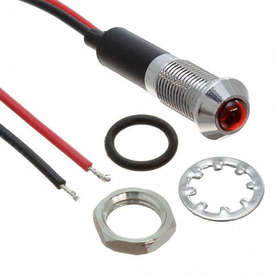 FL1M-8SW-1-R2V by Mallory Sonalert Products Inc. - LED RED 8MM NUT 2VAC/DC STK