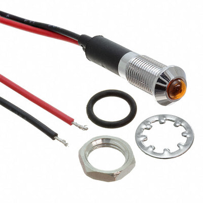 FL1M-8SW-1-Y110V by Mallory Sonalert Products Inc. - LED YEL 8MM NUT 110VAC/DC STK