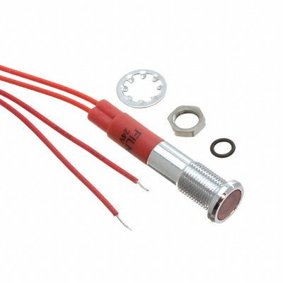 FL1M-6FW-1-R110V by Mallory Sonalert Products Inc. - LED RED 6MM NUT 110VAC/DC STK