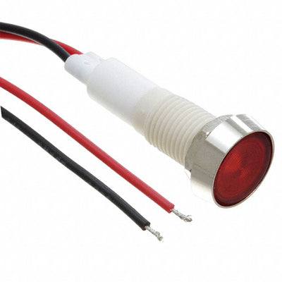 FL1P-10NW-4-R12V by Mallory Sonalert Products Inc. - LED RED 10MM NUT 12VAC/DC STK