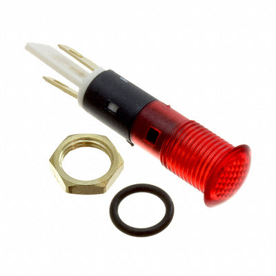 FL1P-8NJ-1-R12V by Mallory Sonalert Products Inc. - LED RED 8MM NUT 12VAC/DC STK