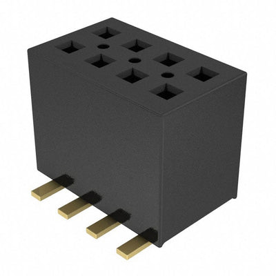 FLE-104-01-GF-DV-TR by Samtec Inc. - CONNECTOR RECPT 8POS 0.05 GOLD SMD