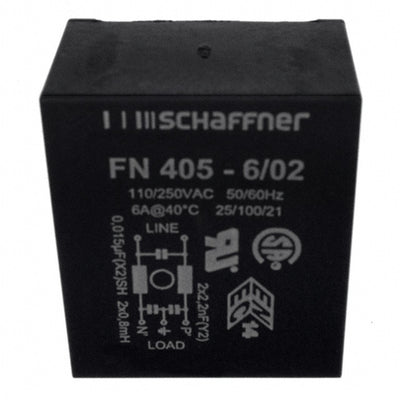 FN405-6-02 by Schaffner EMC Inc. - LINE FILTER 250VAC 6A TH