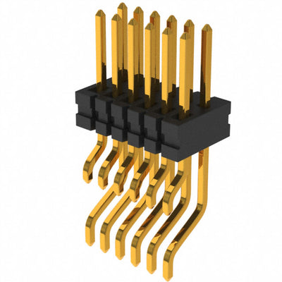 FTE-106-02-G-DH by Samtec Inc. - CONNECTOR HEADER SMD R/A 12POS 0.8MM