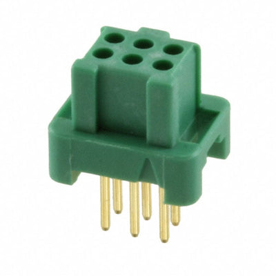 G125-FV10605L0P by Harwin Inc. - CONNECTOR RECPT 6POS 0.049 GOLD PCB