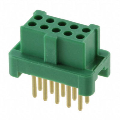 G125-FV11005L0R by Harwin Inc. - CONNECTOR RECPT 10POS 0.049 GOLD PCB