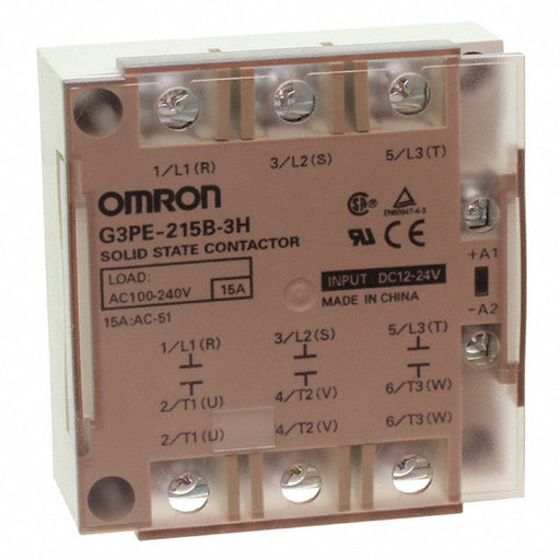 G3PE-215B-3H DC12-24 by Omron Automation and Safety - RELAY SSR 15A 3PH NO HT SINK 3PL