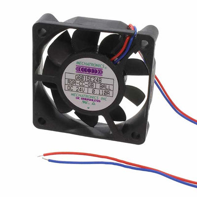 G6015E24B-RGR-CC-GB by Mechatronics Fan Group - FAN AXIAL 60X15.3MM 24VDC WIRE
