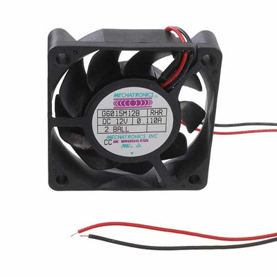 G6015M12B-RHR-CC by Mechatronics Fan Group - FAN AXIAL 60X15MM 12VDC WIRE