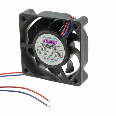 G6015X24B-RHR by Mechatronics Fan Group - FAN AXIAL 60X15MM 24VDC WIRE