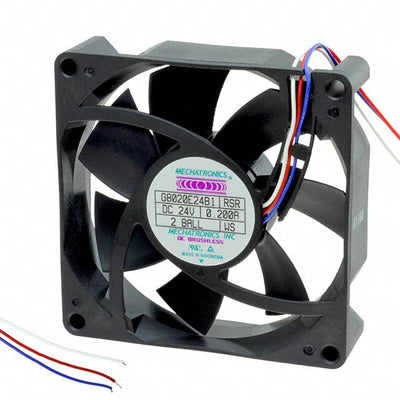G8020E24B1-RSR-WS by Mechatronics Fan Group - FAN AXIAL 80X20.8MM 24VDC WIRE