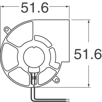 GB1205PHV2-8AY by Sunon Fans - FAN BLOWER 51.6X15MM 12VDC WIRE