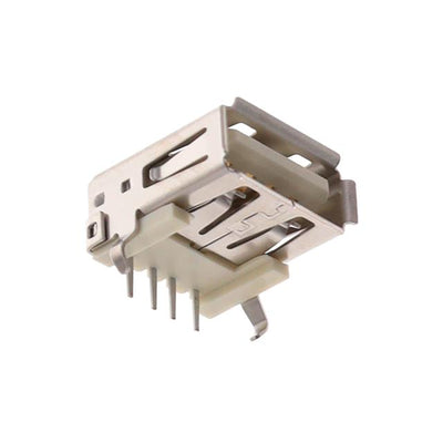 GSB12120RSKEU by Amphenol ICC (Commercial Products) - USB2.0 A RECEPT,RIGHT ANGLE TYPE