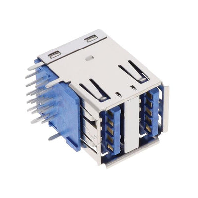 GSB3112311P1HR by Amphenol ICC (Commercial Products) - USB3.1,GEN1, A, RIGHT ANGLE STAC