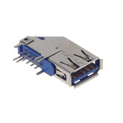GSB31D13001HHR by Amphenol ICC (Commercial Products) - USB3.0, A, RECEPTACLE, UPRIGHT D