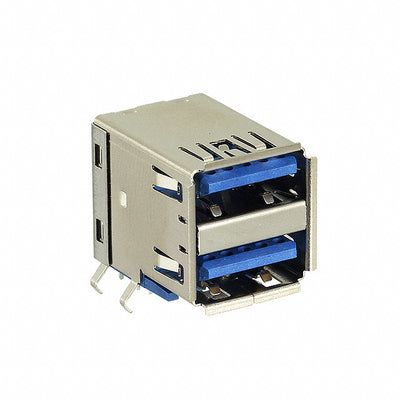 GSB4112312HR by Amphenol ICC (Commercial Products) - CONNECTOR RECPT USB3.1 TYPEA STACK R/A