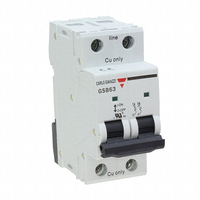 GSB632PC63 by Carlo Gavazzi Inc. - MCB UL1077 C 2P 63A